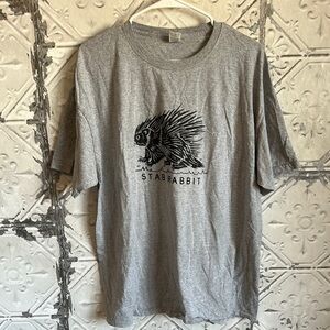Stab rabbit funny porcupine Gray Graphic T-Shirt